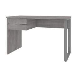 Bestar Solay 48W Small Table Desk With U-Shaped Metal Leg - Platinum Gray