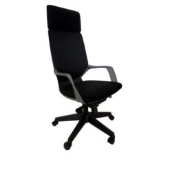 Rye Studio Talla Upholstered Executive Modern Office Chair - Black High Back