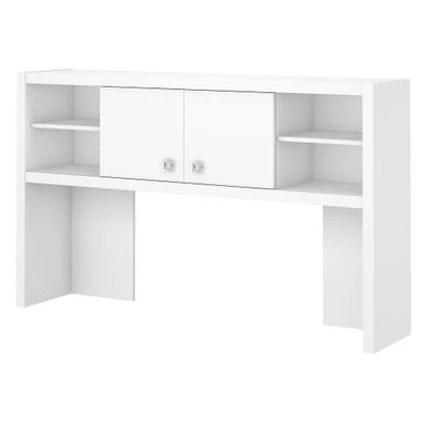 Echo 60W Hutch From Office By Kathy Ireland - Pure White/Modern Gray 5 Echo 60W Hutch From Office By Kathy Ireland - Pure White/Modern Gray - Image 5
