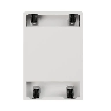 Hirsh 20-inch Deep Mobile Pedestal File 2-Drawer Box/File With Laminate Drawer Fronts And Seat Cushion, White/Heat Wave/Walnut - White - Letter 4 Hirsh 20-inch Deep Mobile Pedestal File 2-Drawer Box/File With Laminate Drawer Fronts And Seat Cushion, White/Heat Wave/Walnut - White - Letter - Image 4