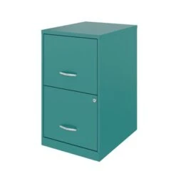Space Solutions 18in. 2 Drawer Metal File Cabinet, Teal - Silver - Letter 22 Space Solutions 18in. 2 Drawer Metal File Cabinet, Teal - Silver - Letter -Felloweis Store 84332e60 367c 46cb 989b 276e6f8936e6