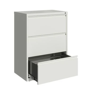 Hirsh 30-in Wide HL10000 Series 3 Drawer Lateral File Cabinet, White - White - Legal 3 Hirsh 30-in Wide HL10000 Series 3 Drawer Lateral File Cabinet, White - White - Legal - Image 3