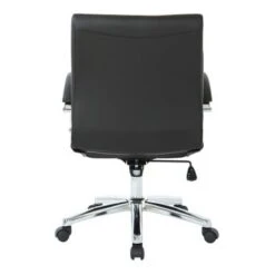 Executive Low Back Faux Leather Chair With Chrome Arms And Base - Single - Black -Felloweis Store 84dca1b9 378e 42a5 a4a3 43467d80dcd6