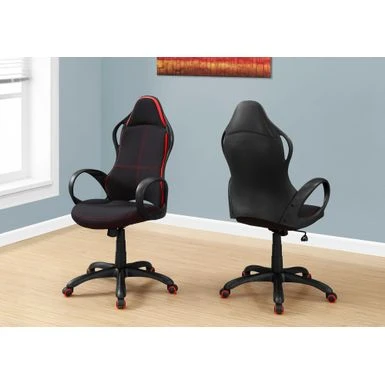 Office Chair/ Gaming/ Adjustable Height/ Swivel/ Ergonomic/ Armrests/ Computer Desk/ Work/ Metal/ Mesh/ Black/ Red/ Contemporary/ Modern 1 Office Chair/ Gaming/ Adjustable Height/ Swivel/ Ergonomic/ Armrests/ Computer Desk/ Work/ Metal/ Mesh/ Black/ Red/ Contemporary/ Modern