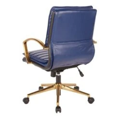 Ave Six Mid-Back Faux Leather Office Chair With Gold Finish Base - Saddle 29 Ave Six Mid-Back Faux Leather Office Chair With Gold Finish Base - Saddle -Felloweis Store 85332574 82b4 4947 a9b7 2466547baa06