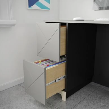 Nexera Atypik 2-Drawer Desk - Black 8 Nexera Atypik 2-Drawer Desk - Black - Image 8