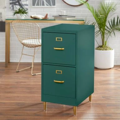 Carson Carrington Erfjord 2-drawer File Cabinet - Green 1 Carson Carrington Erfjord 2-drawer File Cabinet - Green