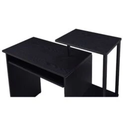 Wooden Computer Desk With Keyboard Tray - Weathered Oak And Black 23 Wooden Computer Desk With Keyboard Tray - Weathered Oak And Black -Felloweis Store 857caef6 b730 4fde a823 7f7f50e89bf8