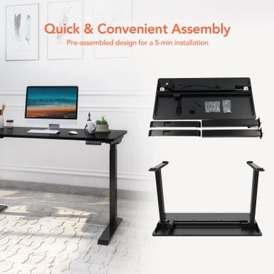 FLEXISPOT 48"x24" 5-Min Install Home Office Height Adjustable Standing Desk Memory Controller Sit Stand Desk Computer Desk - Black 9 FLEXISPOT 48"x24" 5-Min Install Home Office Height Adjustable Standing Desk Memory Controller Sit Stand Desk Computer Desk - Black - Image 9