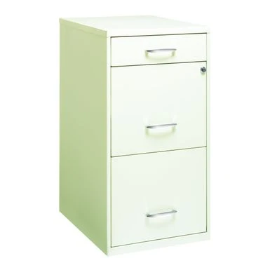 Space Solutions 18" Deep 3 -drawer Organizer File Cabinet, Off-White - Off-White 1 Space Solutions 18" Deep 3 -drawer Organizer File Cabinet, Off-White - Off-White