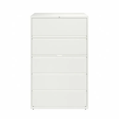 Hirsh 42 In Wide, 5 Drawer, HL8000 Series, White - White 3 Hirsh 42 In Wide, 5 Drawer, HL8000 Series, White - White - Image 3