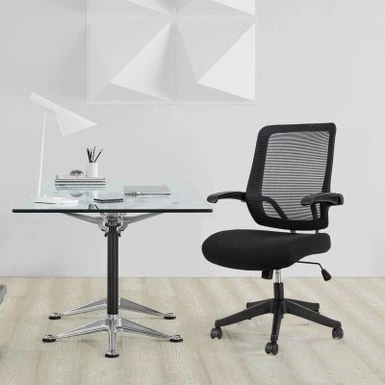 Mid-mesh Task Chair With Flip Up Arms And Tilt Function MAX 105 - Grey 2 Mid-mesh Task Chair With Flip Up Arms And Tilt Function MAX 105 - Grey - Image 2