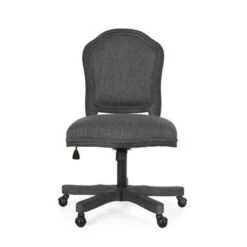 Scilley Upholstered Swivel Office Chair By Christopher Knight Home - Dark Brown + Natural -Felloweis Store 86dc9a2a 6e1a 466a aa20 86ba1e664674