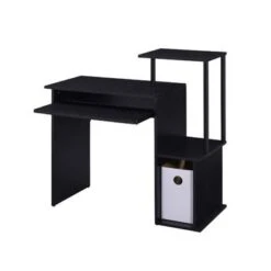 Wooden Computer Desk With Keyboard Tray - Weathered Oak And Black 24 Wooden Computer Desk With Keyboard Tray - Weathered Oak And Black -Felloweis Store 87c0eb57 be00 4868 80f4 b2de6b2c3616