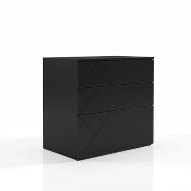 Nexera Atypik 3-Drawer Storage And Filing Cabinet - Black 1 Nexera Atypik 3-Drawer Storage And Filing Cabinet - Black