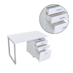 Writing Desk With File Drawer In White - Finish Color: White And Silver 8 Writing Desk With File Drawer In White - Finish Color: White And Silver -Felloweis Store 88ac23e2 119b 4fd1 9c9d df5bf3ede9e5