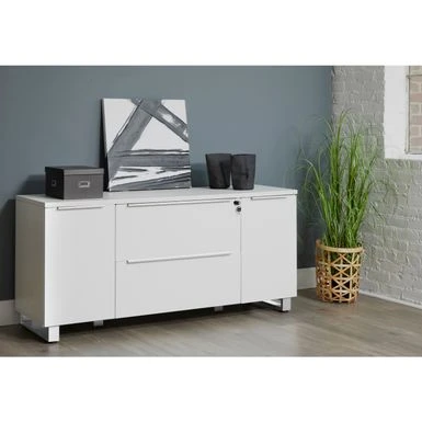 Rye Studio Tivoli Credenza With 2 Filing Drawers And 2 Doors - White 2 Rye Studio Tivoli Credenza With 2 Filing Drawers And 2 Doors - White - Image 2