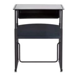 Safco Alphabetter 28" X 20" Premium Top Adjustable Height Stand Up Student Desk With Book Box And Swinging Footrest Bar - White -Felloweis Store 893eda38 ae79 4e26 9989 777fcffb2520