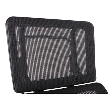 Vertical Black Mesh Back Managers Chair With Fabric Seat In Coal Black - Black 12 Vertical Black Mesh Back Managers Chair With Fabric Seat In Coal Black - Black - Image 12