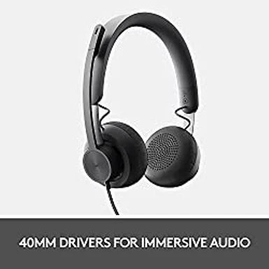 Logitech Zone 750 Wired On-Ear Headset With Advanced Noise-canceling Microphone, Simple USB-C And Included USB-A Adapter, Plug-and-Play Compatibility For All Devices 3 Logitech Zone 750 Wired On-Ear Headset With Advanced Noise-canceling Microphone, Simple USB-C And Included USB-A Adapter, Plug-and-Play Compatibility For All Devices - Image 3