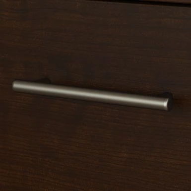 Somerset 71W L Shaped Desk With Hutch - Storm Gray/White 4 Somerset 71W L Shaped Desk With Hutch - Storm Gray/White - Image 4