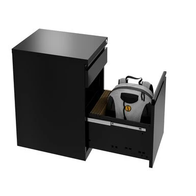 Hirsh 20-inch Deep Mobile Pedestal File 2-Drawer Box-Backpack With Full Width Pull, Black - Black - Letter 5 Hirsh 20-inch Deep Mobile Pedestal File 2-Drawer Box-Backpack With Full Width Pull, Black - Black - Letter - Image 5
