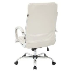 Executive Office Chair With Padded Arms In Faux Leather - Black -Felloweis Store 89bbff88 ccab 4f17 baf5 8df094fd079d
