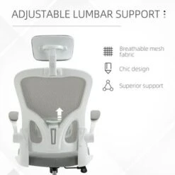 HOMCOM Vinsetto High Back Mesh Chair, Home Office Task Computer Chair With Adjustable Height, Lumbar Back Support, Headrest, And Arms - Black 25 HOMCOM Vinsetto High Back Mesh Chair, Home Office Task Computer Chair With Adjustable Height, Lumbar Back Support, Headrest, And Arms - Black -Felloweis Store 8ac63451 355a 4316 8b07 3d3ee46ff0f6