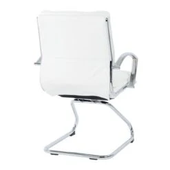 Guest Professional Faux Leather Chair With Chrome Sled Base And Removable Sleeves - Red -Felloweis Store 8b37b5e7 d411 46db 8f87 f6e5e2dd28dd