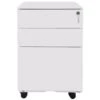 Porch & Den Burlheights Mobile File Cabinet With 3 Drawers - White