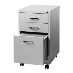 Porch & Den Penelope Platinum 19-inch 3-drawer Pedestal File - Grey - Letter -Felloweis Store 8d7f8c48 afeb 4932 9c1a 86fea1551be0