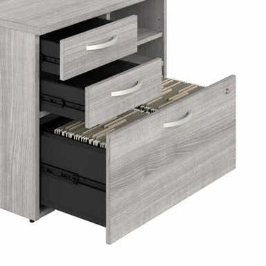 Studio A Storage Cabinet With Drawers By Bush Business Furniture - Platinum Gray 8 Studio A Storage Cabinet With Drawers By Bush Business Furniture - Platinum Gray - Image 8