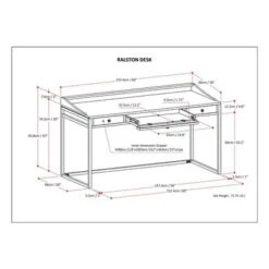 WYNDENHALL Brinkley Modern Industrial Writing Office Desk - Distressed Golden Wheat -Felloweis Store 90868428 bdca 4be9 90ac 290630fa624e