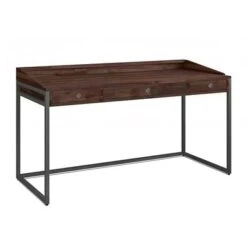 WYNDENHALL Brinkley Modern Industrial Writing Office Desk - Distressed Golden Wheat -Felloweis Store 90ff40a5 4fd7 4365 9f24 c59bededfef0