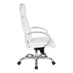 Deluxe High Back Executive Chair With Polished Aluminum Base And Padded Arms - White 14 Deluxe High Back Executive Chair With Polished Aluminum Base And Padded Arms - White -Felloweis Store 911974f4 cd0c 45bf 895c 9253b3a20de3