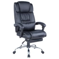 Somette Computer Chair With Extendable Footrest - Black