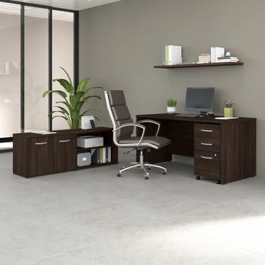 Studio C 60W Desk With Return And Cabinet By Bush Business Furniture - Storm Gray 2 Studio C 60W Desk With Return And Cabinet By Bush Business Furniture - Storm Gray - Image 2