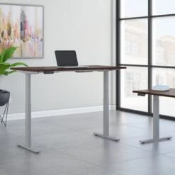 Move 60 Series 72W X 30D Height Adjustable Standing Desk - Hansen Cherry/Black Powder Coat -Felloweis Store 91948332 4cc6 40c1 a71e 155510603240