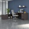 Studio C 60W Desk With Return And Cabinet By Bush Business Furniture - Storm Gray