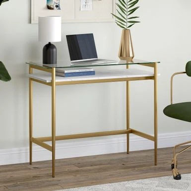 Eaton Desk - Brass 46" 7 Eaton Desk - Brass 46" - Image 7