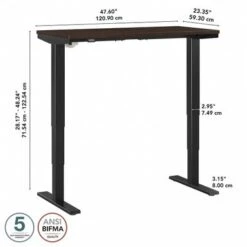 Move 40 Series 48W X 24D Adjustable Desk By Bush Business Furniture - Modern Hickory -Felloweis Store 91cf26ce 8e59 483c a9d2 eb56859536b4