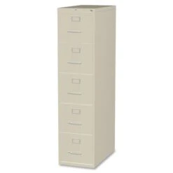 Lorell Putty 5-drawer Commercial Grade 61-inch Vertical File Cabinet - White - Letter