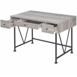 Carbon Loft DeCoursey Home Office Computer Writing Desk With Drawers - Weathered -Felloweis Store 930338a4 6183 4832 976d 6fe1bafb6562