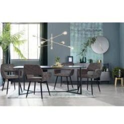 Carson Carrington Ignesta Vintage Faux Leather Side Chair - Vintage -Felloweis Store 9334ed56 c68c 43f7 acbb c7deed155814