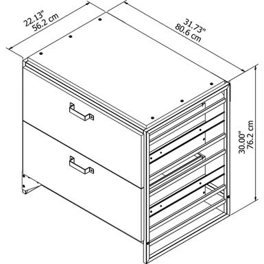 Lateral File Cabinet In Rustic Grey - Grey 6 Lateral File Cabinet In Rustic Grey - Grey - Image 6