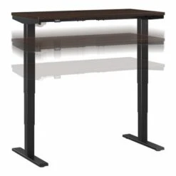 Move 40 Series 48W X 24D Adjustable Desk By Bush Business Furniture - Black Walnut/Cool Gray Metallic -Felloweis Store 96d9090f 678a 4dc0 bae2 bf2ee3f39813
