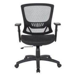 Managers Chair With Mesh Screen Seat And Back And Nylon Base - Chrome Base -Felloweis Store 972845bc 88d7 488f 8815 a24726eaf0ff