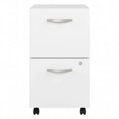 Hybrid 2 Drawer Mobile File Cabinet By Bush Business Furniture - White -Felloweis Store 97d7e338 1798 445b b8da 1094ede076a5