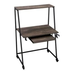 Sunjoy Mikita Desk - L 33.2 Inches X W 21.4 Inches X H 49.6 Inches - Brown