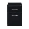 Hirsh 20" D Arch Pull Mobile Pedestal File Cabinet,1 Box/1 File - Black